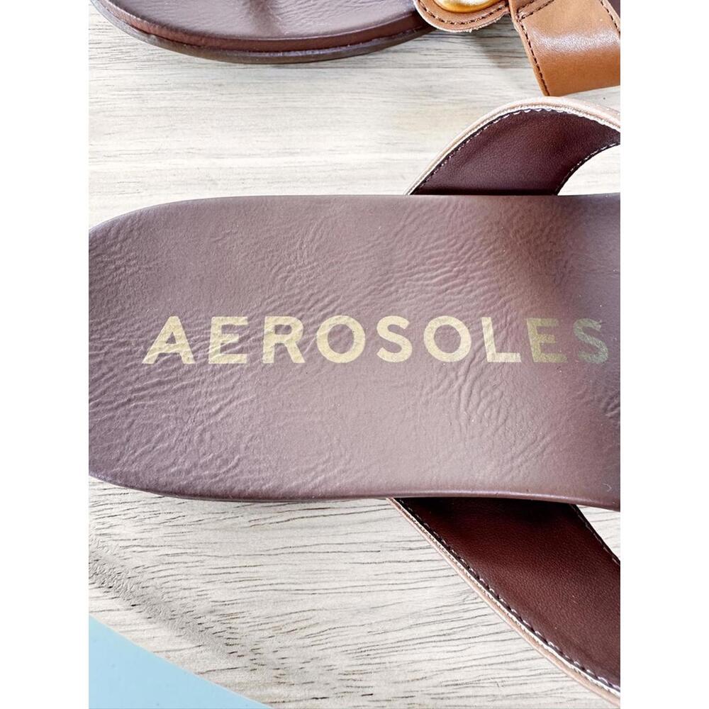Aerosoles Women’s Stylish Brown Flip Flops with Unique Design Size 10M - Picture 7 of 7